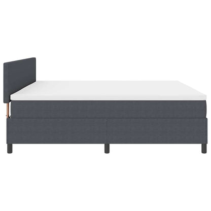 Letto a Sorgente LED Grigio Scuro e Bianco 200 x 200 cm | homemem39