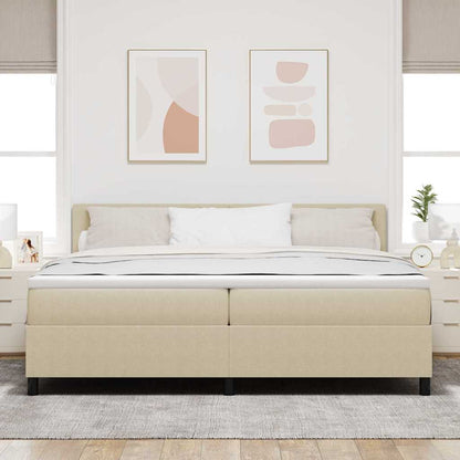 Letto a Sorgente LED Grigio chiaro e bianco 200 x 200 cm | homemem39