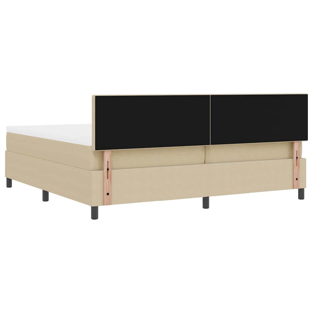Letto a Sorgente LED Grigio chiaro e bianco 200 x 200 cm