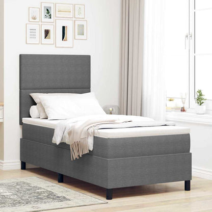 Letto a Sorgente LED Grigio chiaro e bianco 90 x 200 cm | homemem39