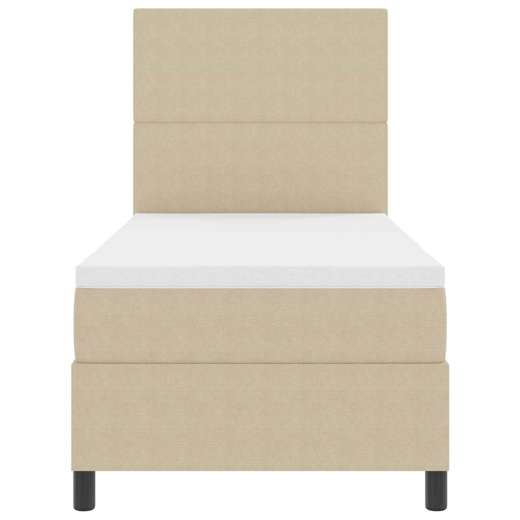 Letto a Sorgente LED Grigio chiaro e bianco 100 x 200 cm | homemem39