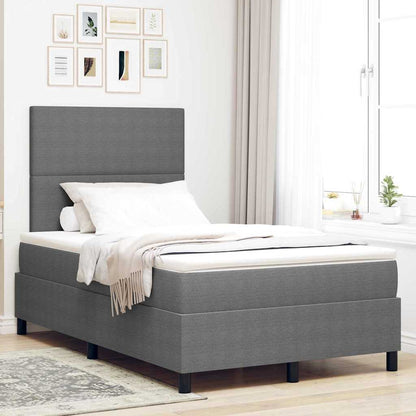 Letto a Sorgente LED Grigio chiaro e bianco 120 x 190 cm