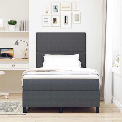 Letto a Sorgente LED Grigio Scuro e Bianco 120 x 190 cm | homemem39