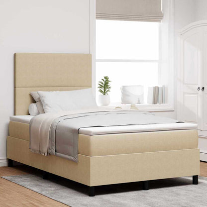 Letto a Sorgente LED Grigio chiaro e bianco 120 x 190 cm | homemem39