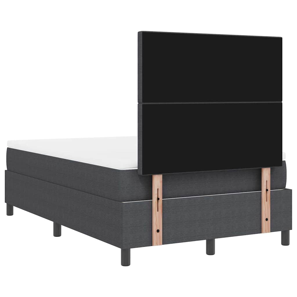 Letto a Sorgente LED Grigio Scuro e Bianco 120 x 200 cm | homemem39