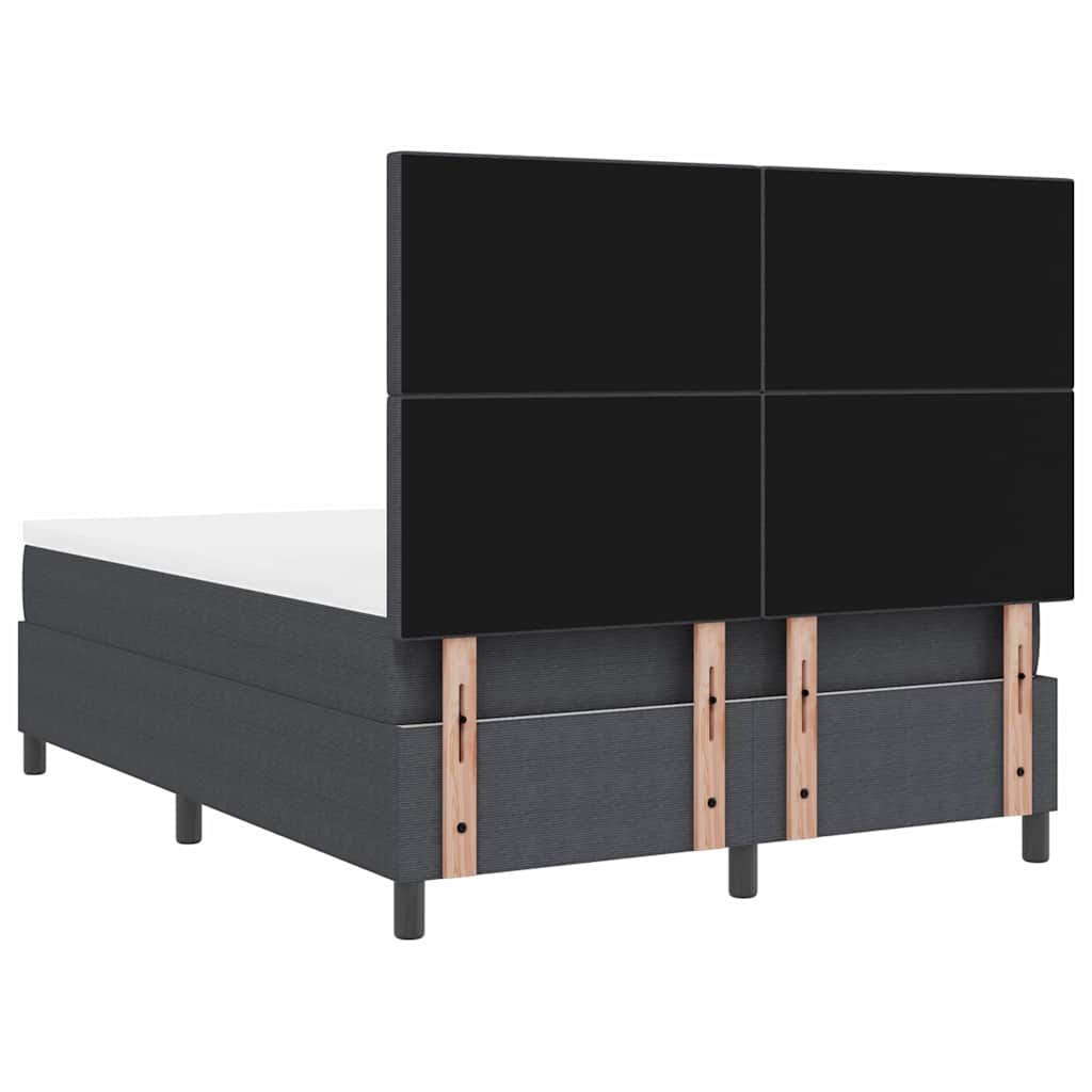 Letto a Sorgente LED Grigio Scuro e Bianco 160 x 200 cm | homemem39