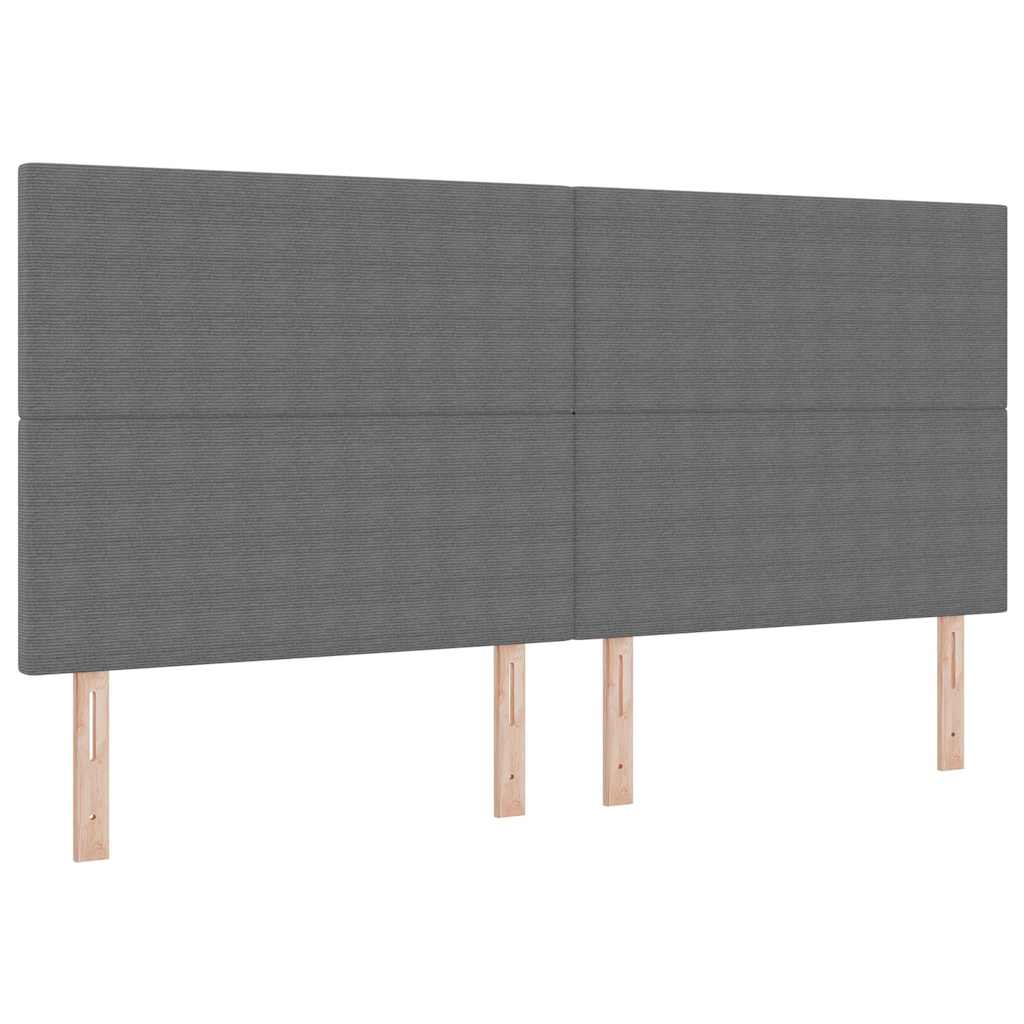 Letto a Sorgente LED Grigio chiaro e bianco 200 x 200 cm | homemem39