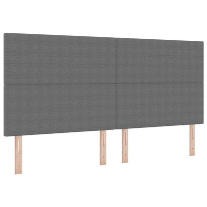 Letto a Sorgente LED Grigio chiaro e bianco 200 x 200 cm | homemem39
