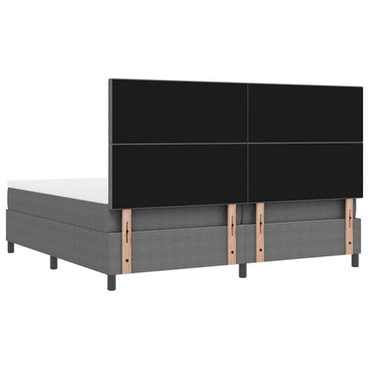 Letto a Sorgente LED Grigio chiaro e bianco 200 x 200 cm | homemem39