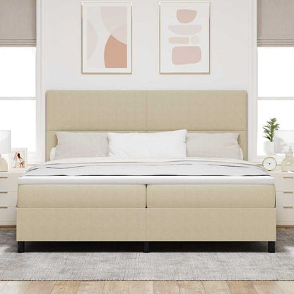 Letto a Sorgente LED Grigio chiaro e bianco 200 x 200 cm | homemem39