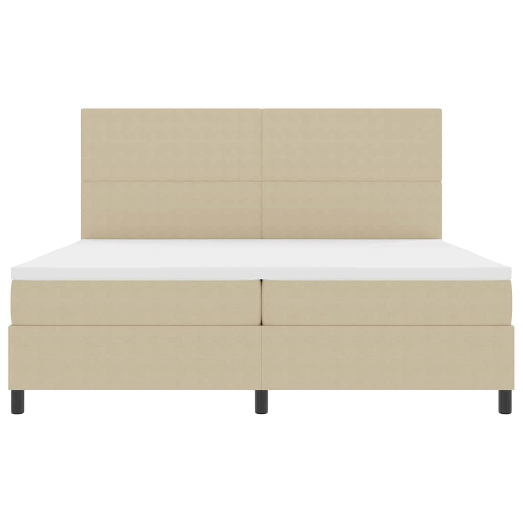 Letto a Sorgente LED Grigio chiaro e bianco 200 x 200 cm | homemem39