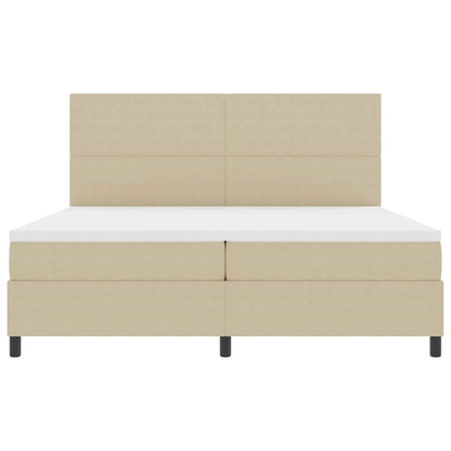 Letto a Sorgente LED Grigio chiaro e bianco 200 x 200 cm | homemem39