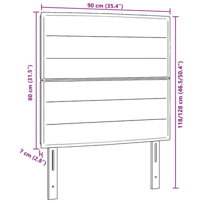 Testiera con testiera Crema 90 cm Pelle Sintetica - homemem39