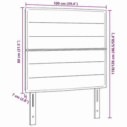 Testiera con testiera Nero 100 cm Pelle Sintetica - homemem39