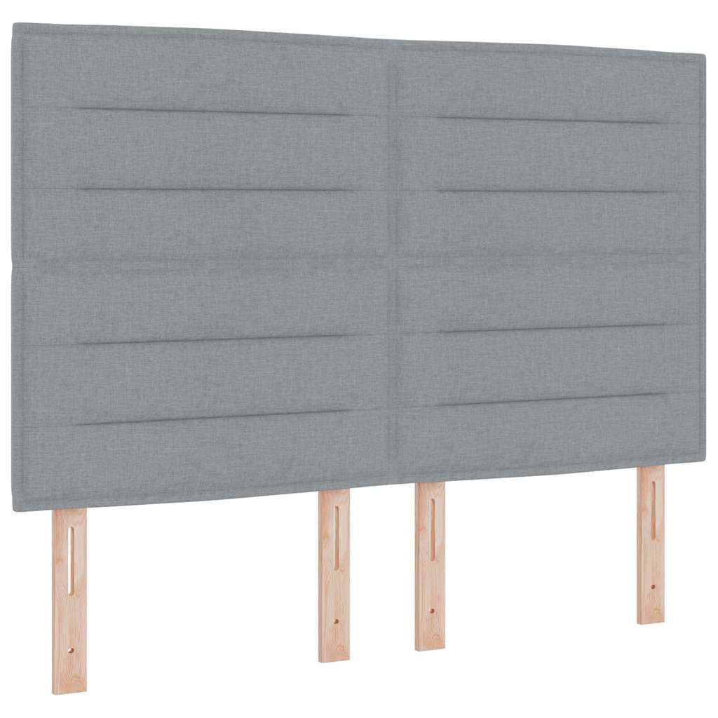 Testiera Grigio chiaro 144 cm Tessuto | homemem39