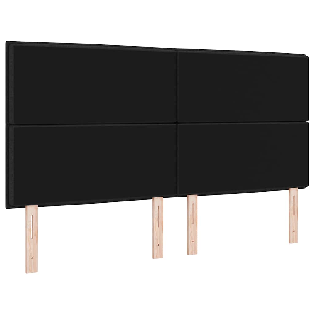 Testiera con testiera Nero 180 cm Pelle Sintetica