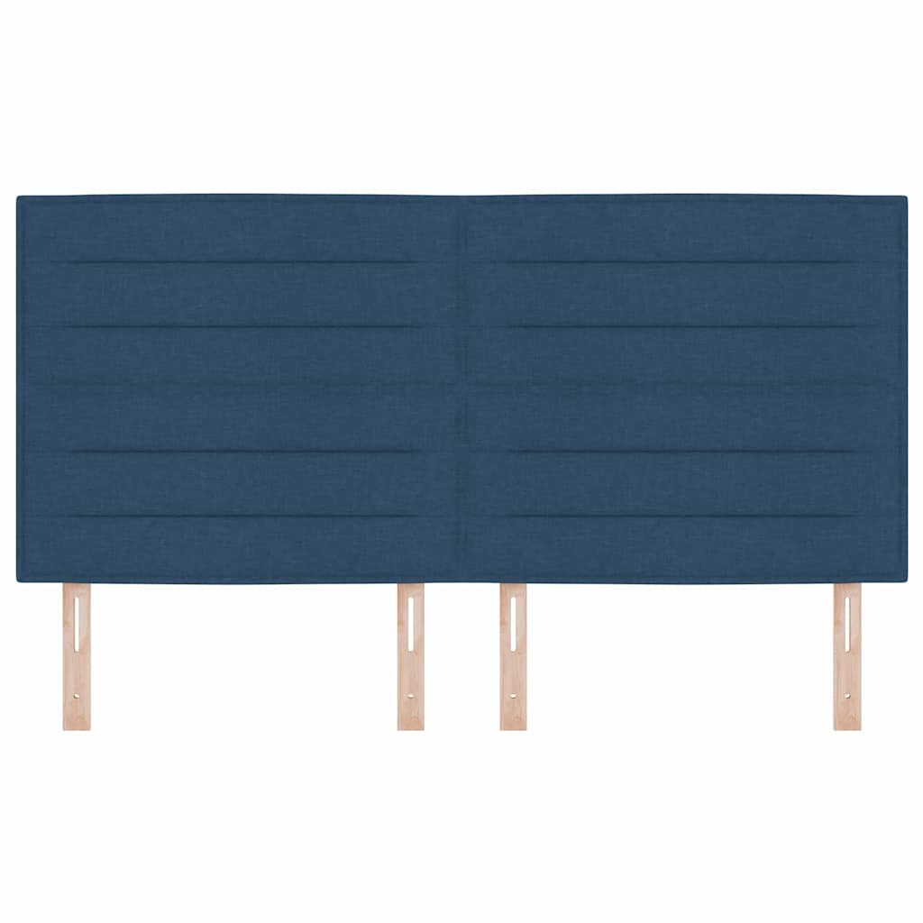 Testiera con testiera Blu 180 cm Pelle Sintetica