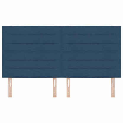 Testiera con testiera Blu 180 cm Pelle Sintetica