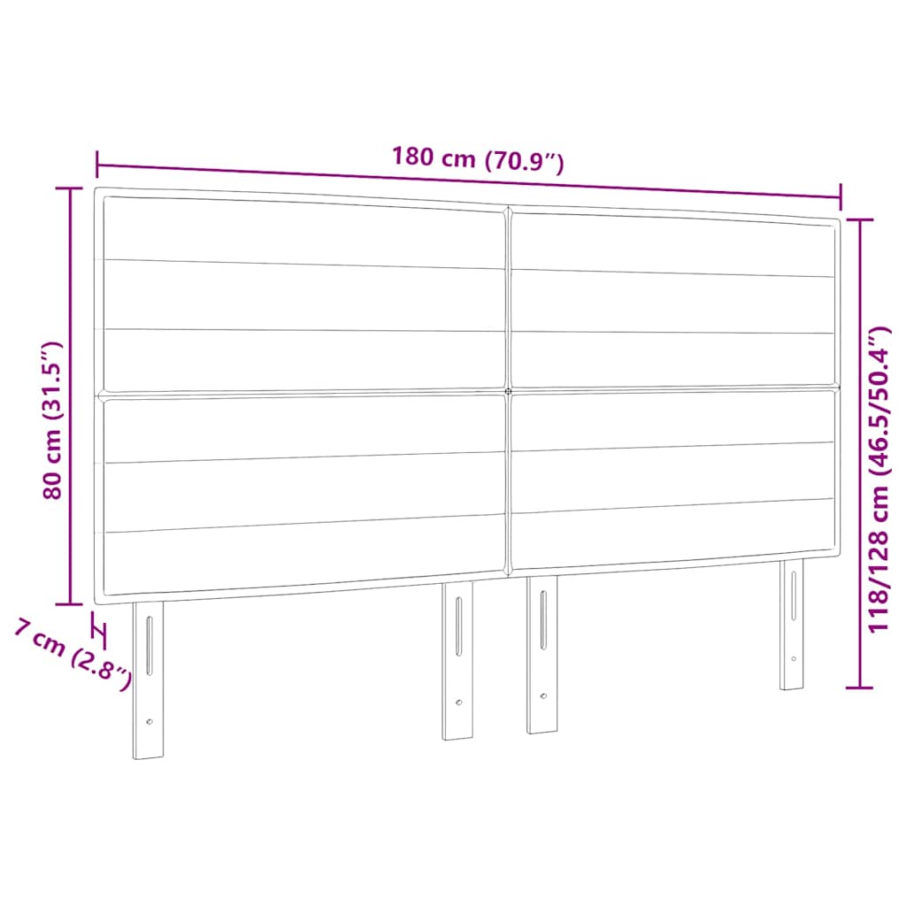 Testiera con testiera Blu 180 cm Pelle Sintetica