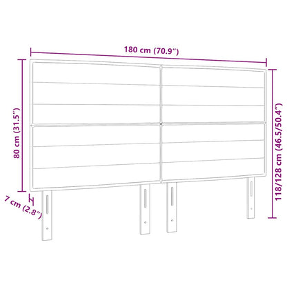 Testiera con testiera Blu 180 cm Pelle Sintetica