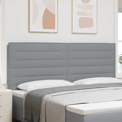 Testiera con testiera Grigio chiaro 200 cm Pelle Sintetica