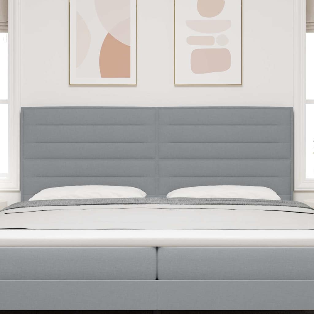Testiera Grigio chiaro 200 cm Tessuto