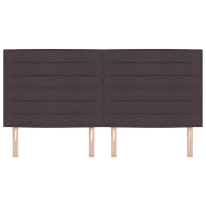 Testiera con testiera Marrone Scuro 200 cm Pelle Sintetica