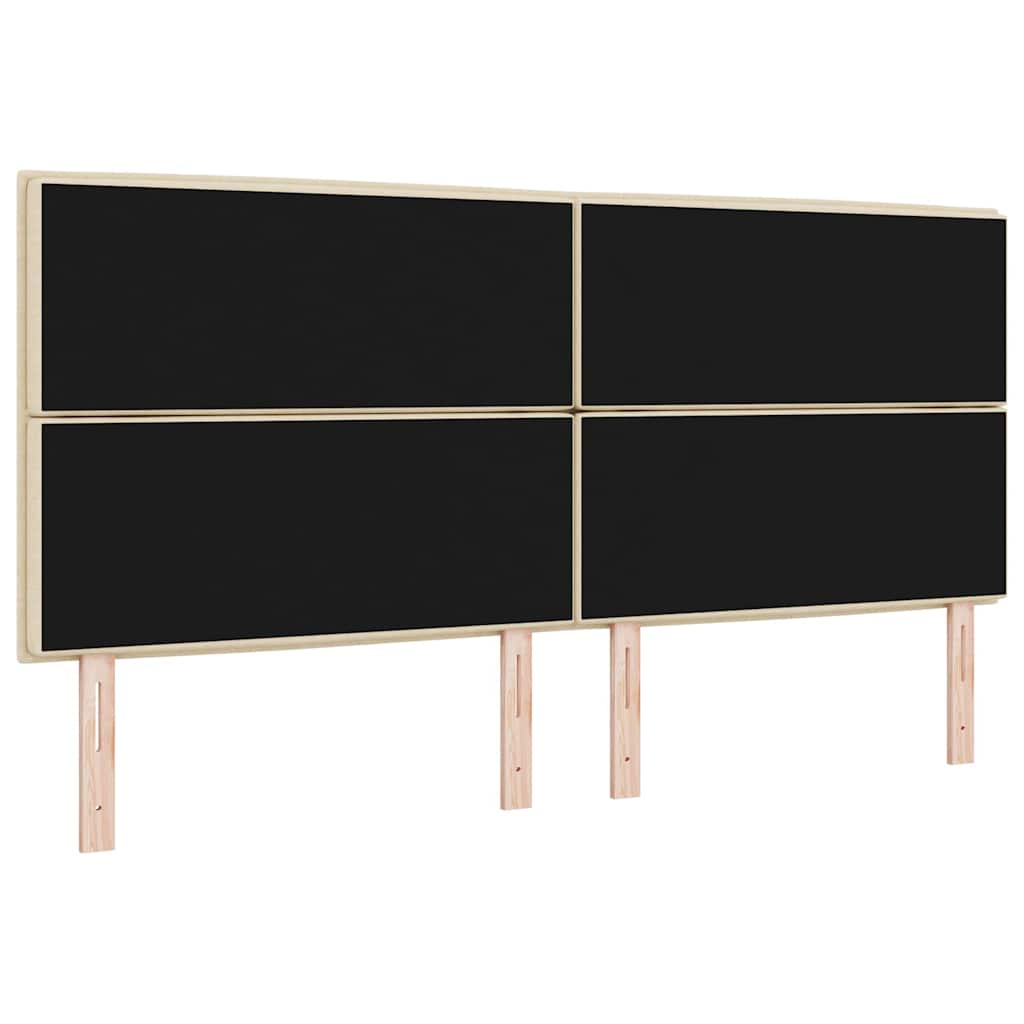 Testiera con testiera Crema 200 cm Pelle Sintetica