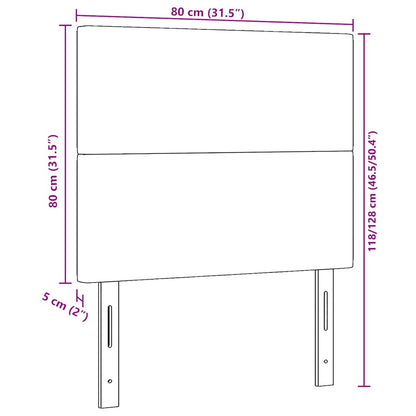 Testiera con testiera Crema 80 cm Pelle Sintetica - homemem39