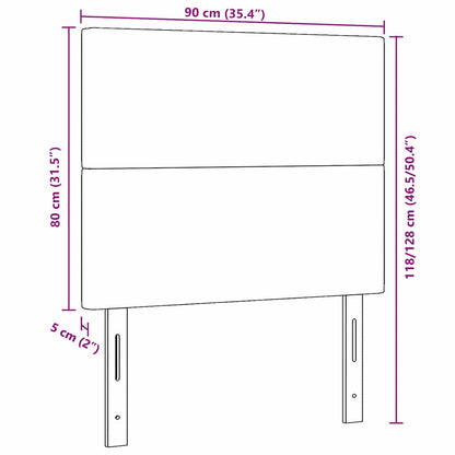 Testiera con testiera Grigio Verde Chiaro 90 cm Pelle Sintetica - homemem39