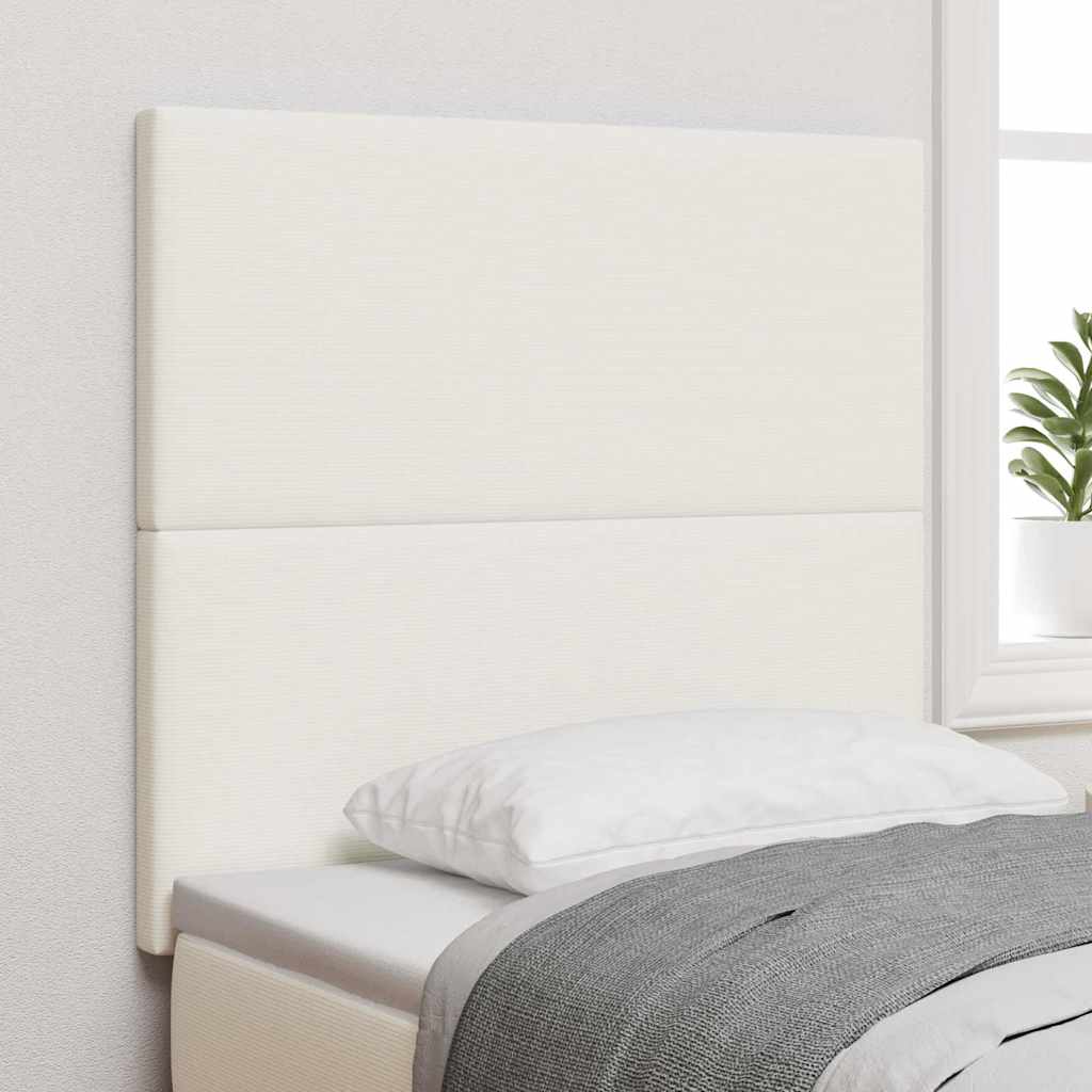 Testiera Crema 100 cm Tessuto in Cords