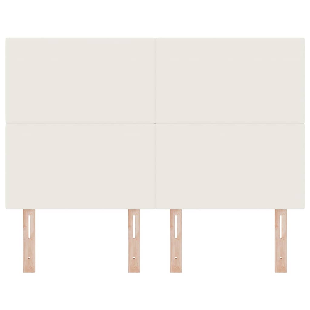 Testiera con testiera Crema 144 cm Pelle Sintetica - homemem39