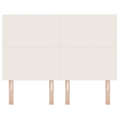 Testiera con testiera Crema 144 cm Pelle Sintetica - homemem39