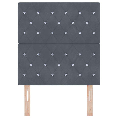 Testiera con testiera Grigio scuro 80 cm Pelle Sintetica