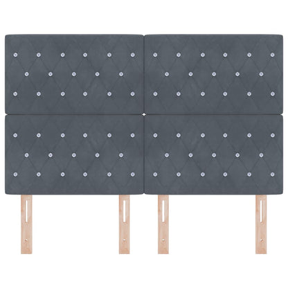 Testiera con testiera Grigio scuro 160 cm Pelle Sintetica