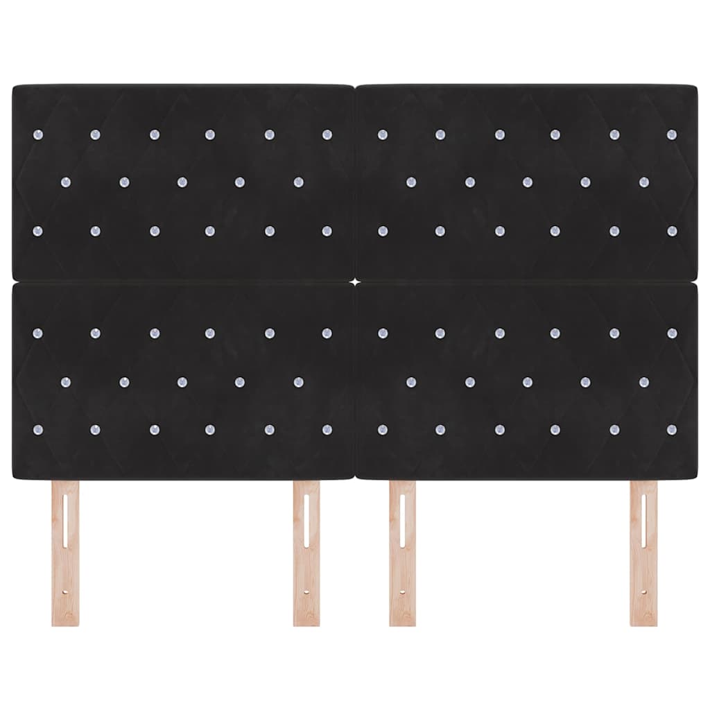 Testiera Nero 160 cm Velluto | homemem39