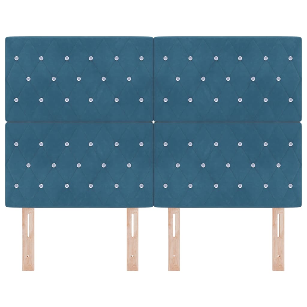 Testiera con testiera Blu Scuro 160 cm Pelle Sintetica