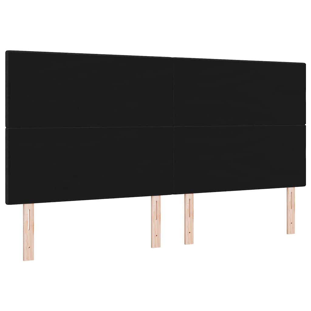 Testiera regolabile in altezza con testiera Nero 200 cm Tessuto | homemem39