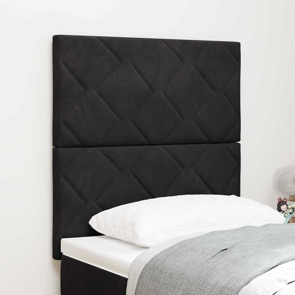 Testiera Nero 80 cm Velluto