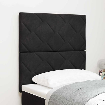 Testiera Nero 80 cm Velluto