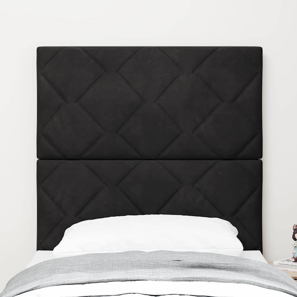 Testiera Nero 80 cm Velluto | homemem39