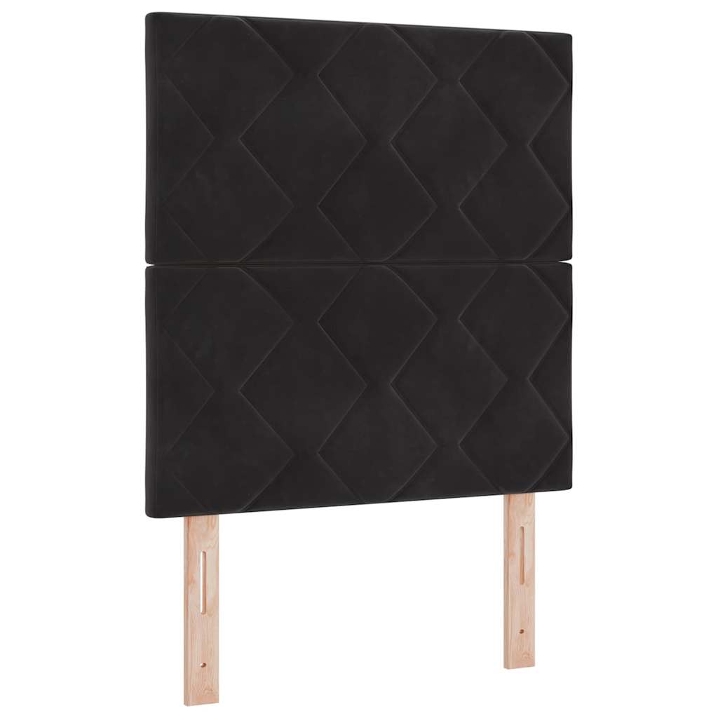 Testiera Nero 80 cm Velluto