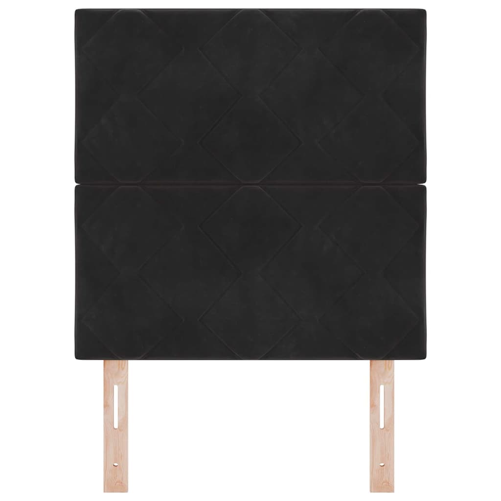 Testiera Nero 80 cm Velluto