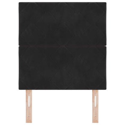 Testiera Nero 80 cm Velluto