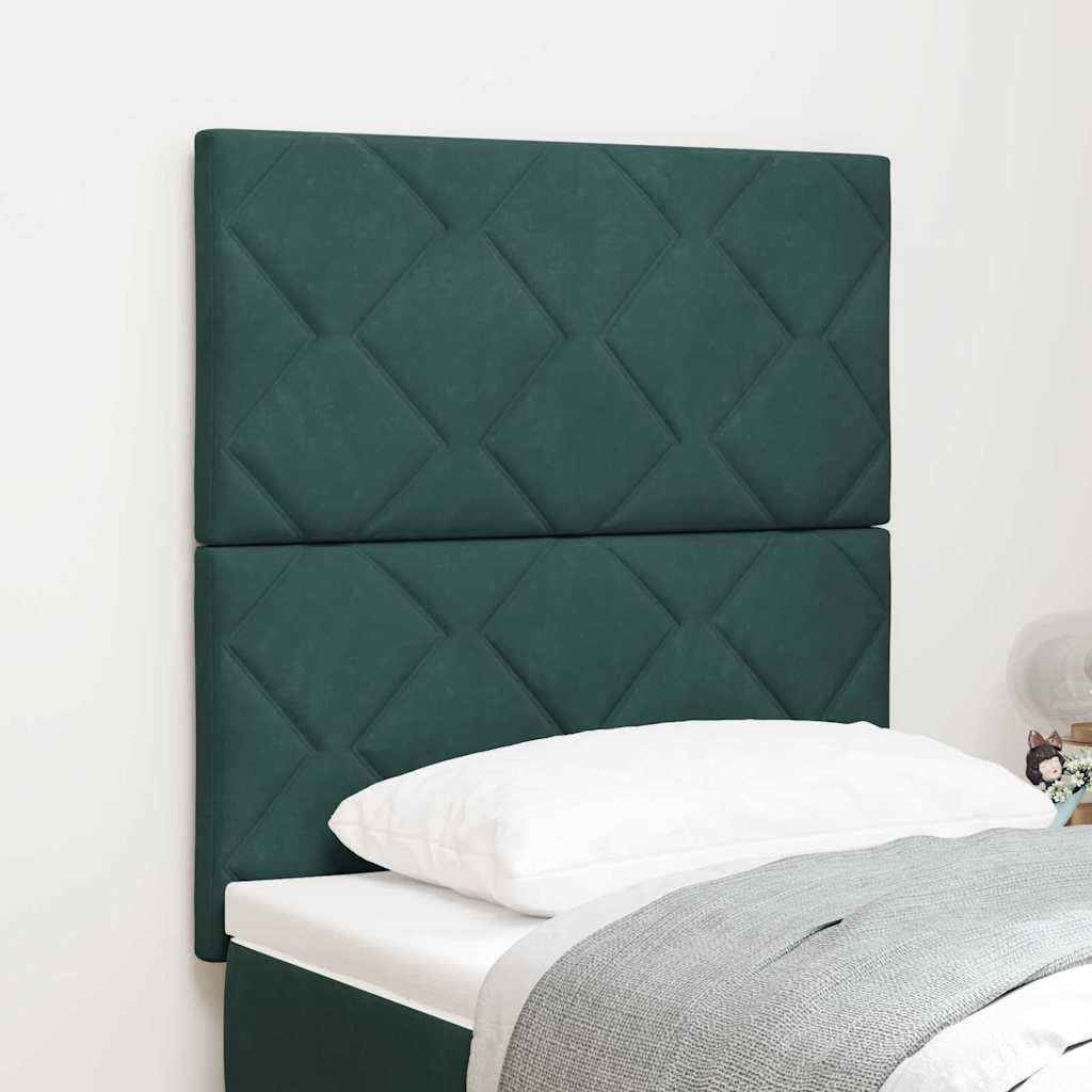 Testiera Verde Scuro 80 cm Velluto | homemem39