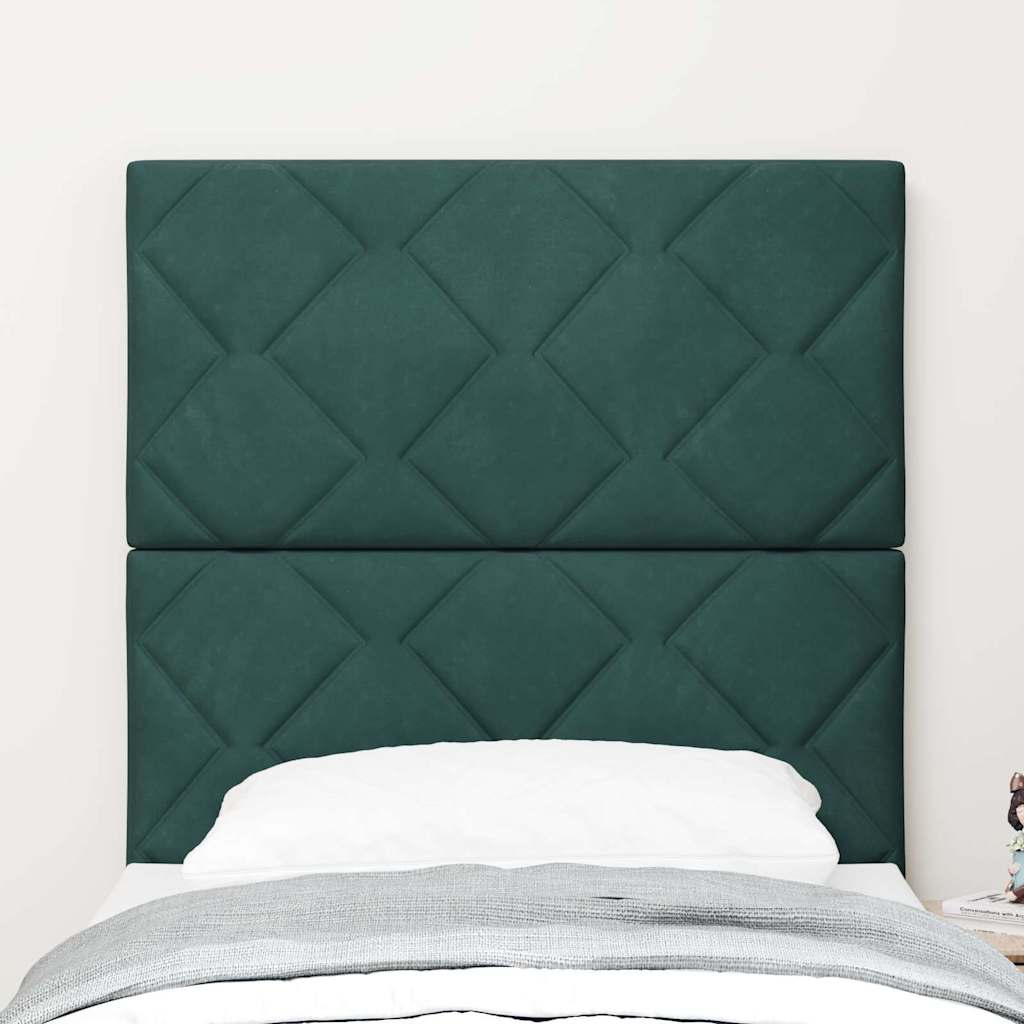Testiera Verde Scuro 80 cm Velluto | homemem39