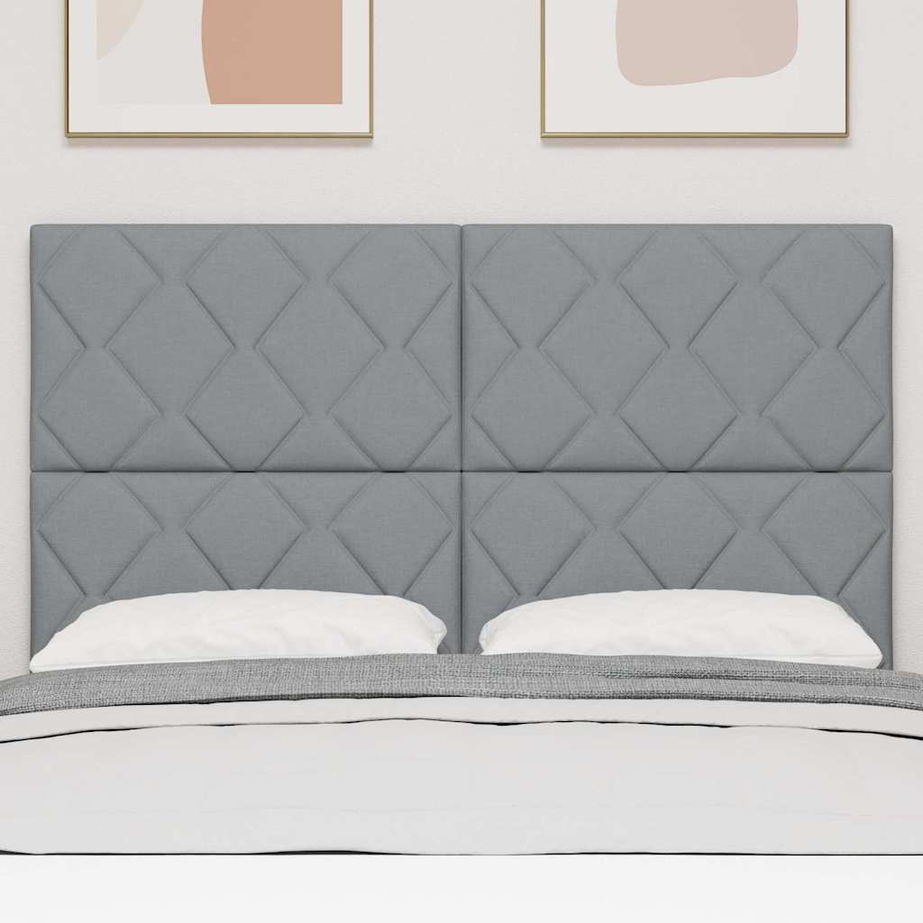 Testiera Grigio chiaro 144 cm Tessuto | homemem39