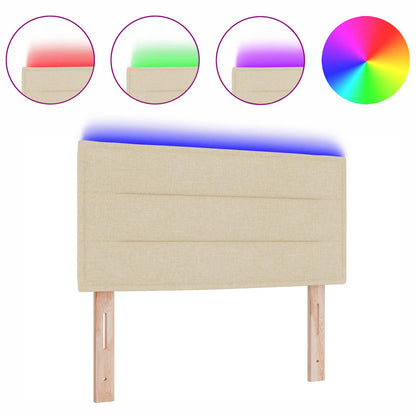 Testiera LED con luci a strisce a LED Crema 100 cm Poliestere