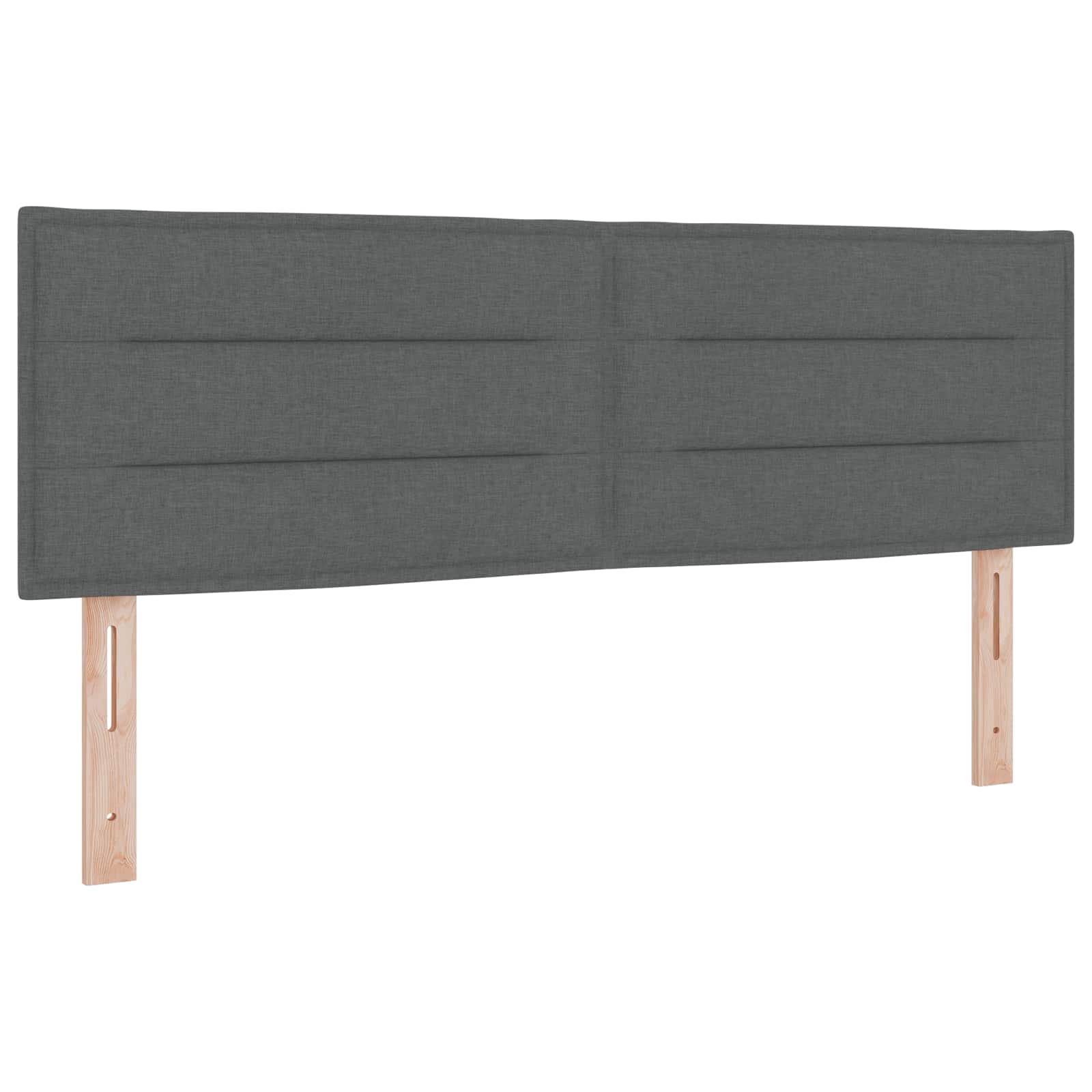 Testiera LED con strisce LED Grigio scuro 144 cm Tessuto | homemem39