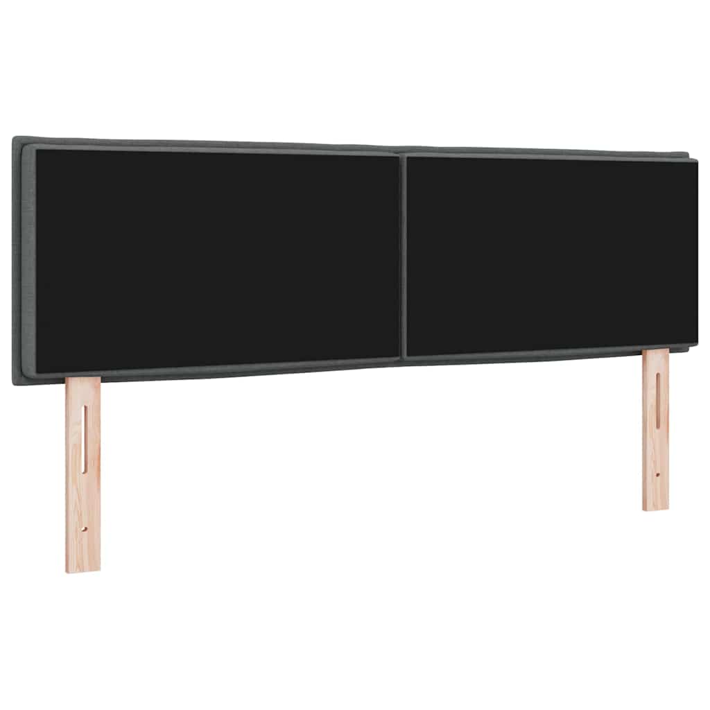 Testiera LED con strisce LED Grigio scuro 144 cm Tessuto